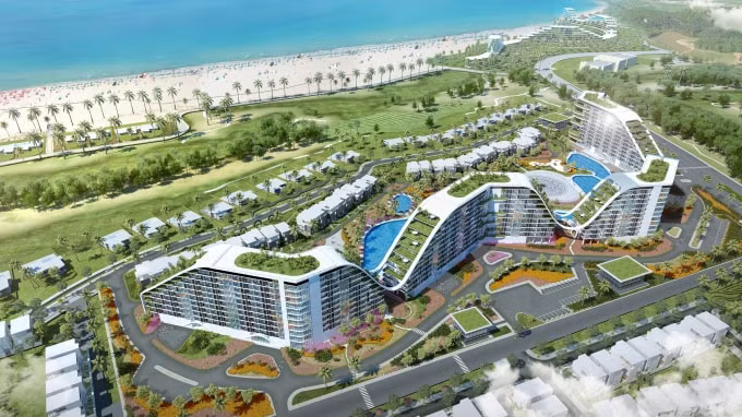 Khách sạn The Coastal Hill được xem là một biểu tượng mới của Quy Nhơn (Phối cảnh 3D).