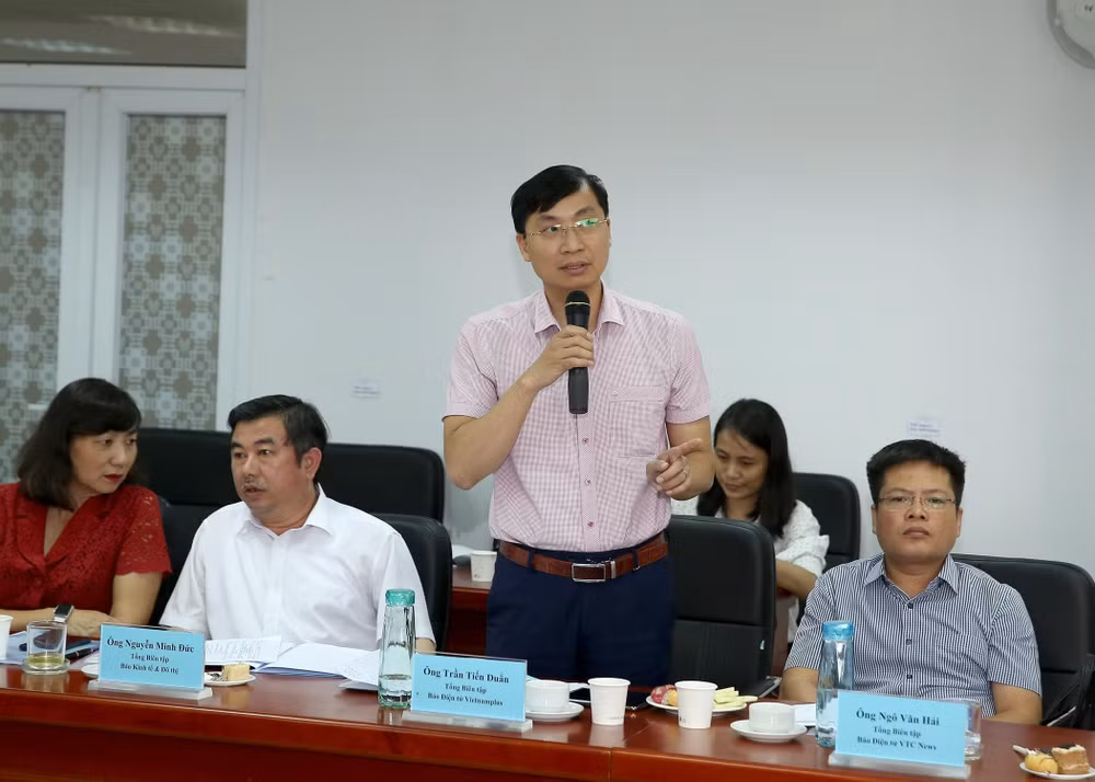 Nhà báo Trần Tiến Duẩn - Tổng Biên tập VietnamPlus. Ảnh: Sơn Hải