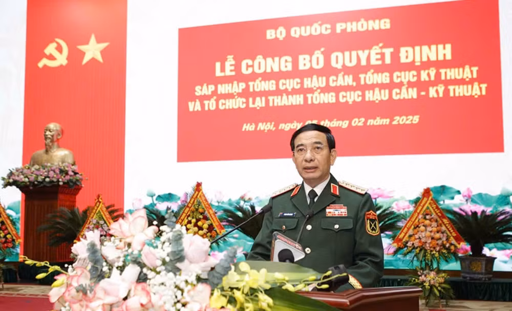 bo quoc phong cong bo quyet dinh sap nhap tong cuc hau can tong cuc ky thuat hinh 2