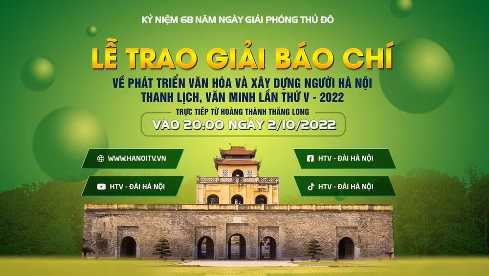 se to chuc le trao giai bao chi ve phat trien van hoa va xay dung nguoi ha noi vao toi nay hinh 1