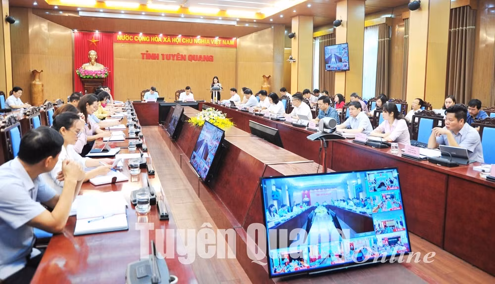 hoi nghi truc tuyen trien khai chuong trinh mtqg phat trien kt xh vung dong bao dtts tinh tuyen quang hinh 1