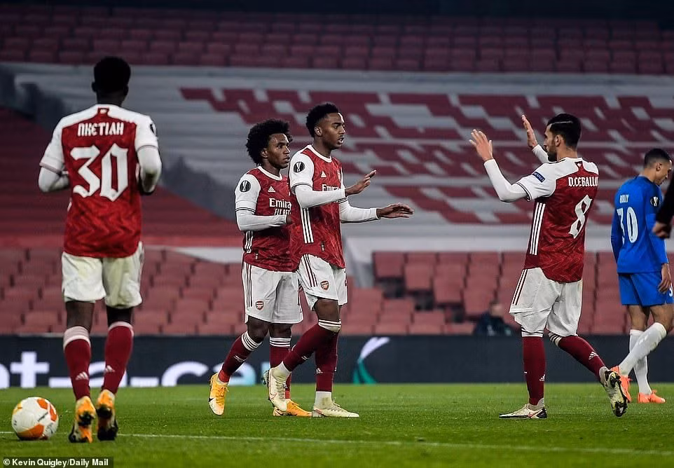 Câu lạc bộ Arsenal toàn thắng 3 trận ở lượt đi vòng bảng Europa League 2020. Ảnh: vietnamnet.vn