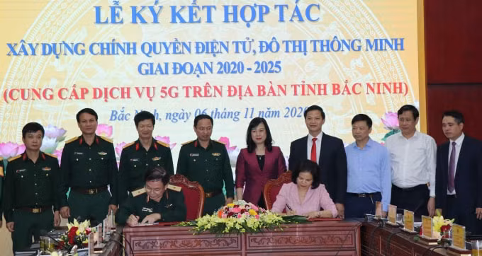 Lễ ký kết giữa Tỉnh Bắc Ninh với Tập Đoàn công nghiệp - Viễn thông Quân đội