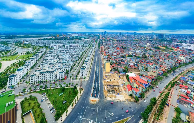 Hai phần thành phố - cũ và mới. Ảnh: Nguyễn Đức Nghĩa.