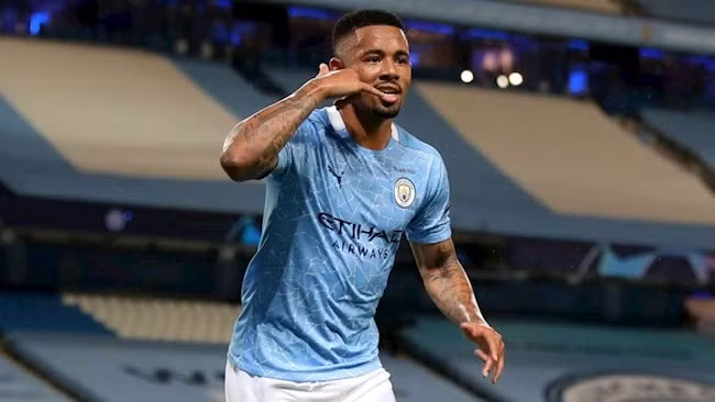 Cầu thủ Gabriel Jesus ghi bàn cho Man City. Ảnh: bongda24h.vn