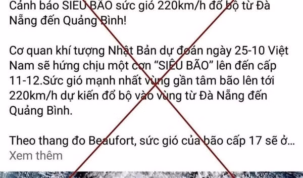 Thông tin về bão Saudel được cơ quan chức năng xác định là sai sự thật