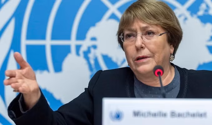 Cao ủy Nhân quyền Liên hợp quốc Michelle Bachelet nói rằng những vụ tấn công Nargono-Karabakh có thể là tội ác chiến tranh - Ảnh: AAP