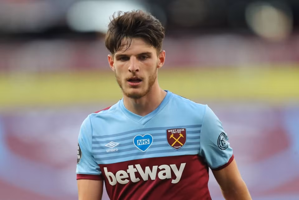 Tiền vệ Declan Rice là mục tiêu lớn ở kỳ chuyển nhượng mùa Đông của Chelsea. Ảnh: TL