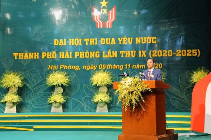 Ông Nguyễn Văn Tùng, Phó Bí thư Thành ủy, Chủ tịch UBND TP Hải Phòng phát biểu khai mạc.