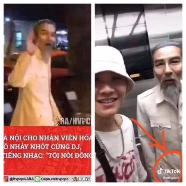Đối tượng đóng giả Bác Hồ đi vào quán bar đêm Halloween