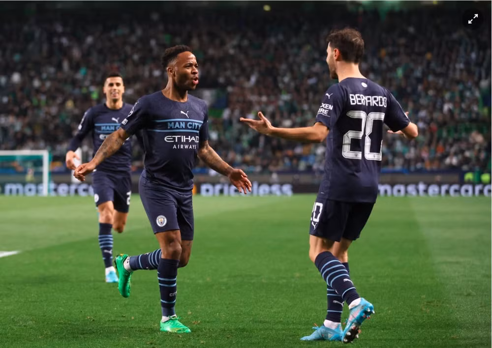 thang 5 0 sporting man city dat mot chan vao tu ket champions league hinh 1