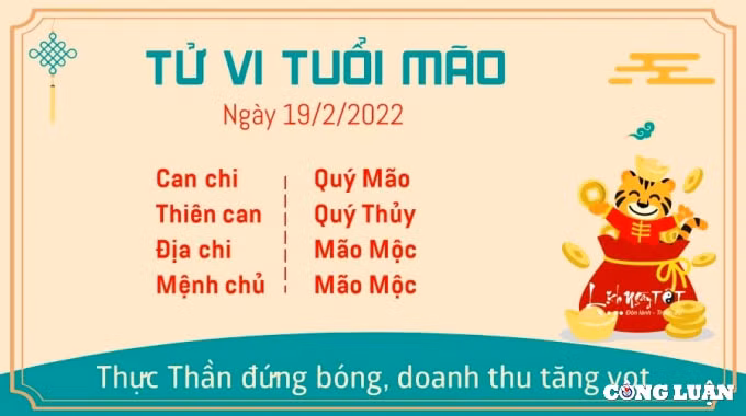 tu vi hom nay 19 2 2022 thu 7 ngay 19 1 am lich cua 12 con giap hinh 4