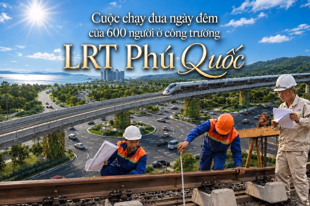 Cuộc chạy đua ngày đêm của 600 người ở công trường tuyến tàu điện LRT nối sân bay Phú Quốc - Trung tâm hội nghị APEC