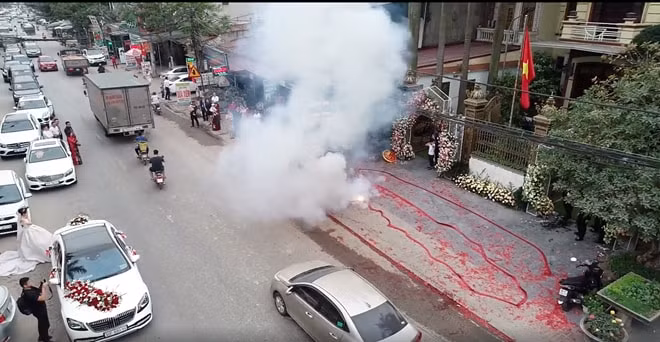 Hiện trường vụ đốt pháo.
