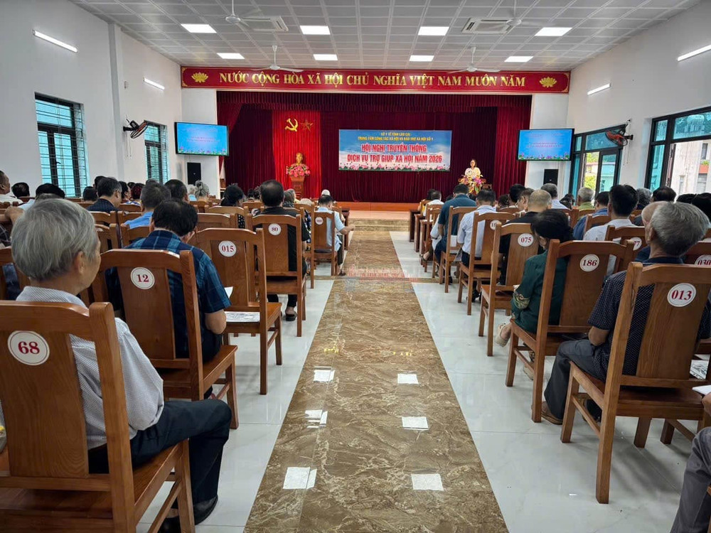 Toàn cảnh hội nghị. Ảnh: Trung tâm Công tác xã hội và Bảo trợ xã hội số 1 tỉnh Lào Cai 838985769-1728478275988823-3858585081824147866-n.jpg