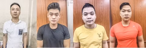 Các đối tượng bị khởi tố, bắt tạm giam về hành vi Gây rối trật tự công cộng.