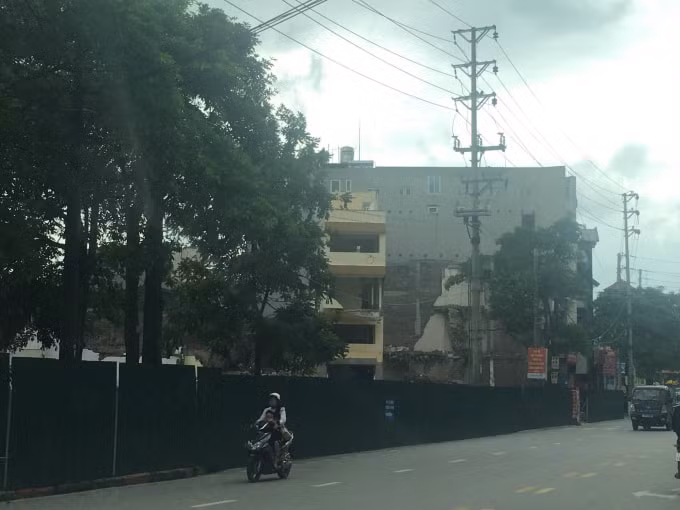 Khu vực người dân bị thu hồi đất phục vụ dự án.