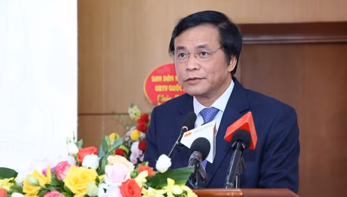 Tổng thư ký Quốc hội, Chủ nhiệm Văn phòng Quốc hội Nguyễn Hạnh Phúc phát biểu tại Lễ khai trương. Ảnh: Duy Thông