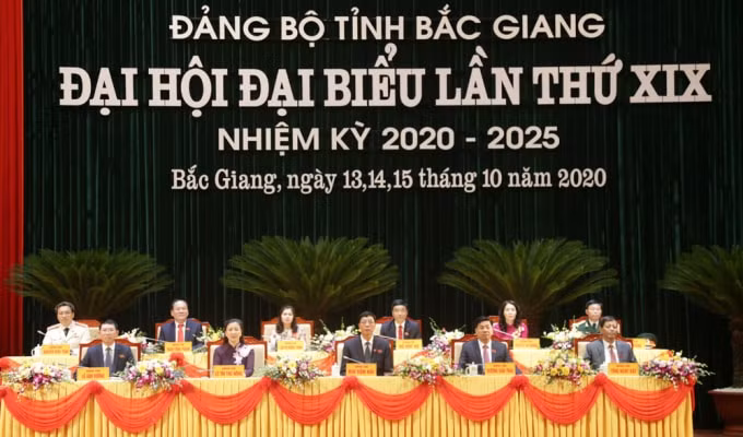 Đoàn Chủ tịch của Đại hội. Ảnh: D.L