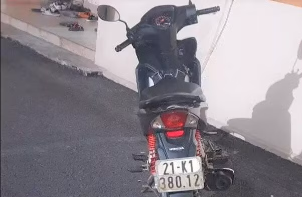 Hình ảnh chiếc xe máy tang vật trong vụ án. Ảnh: tienphong.