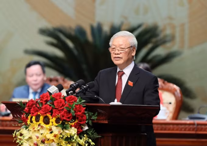 Tổng Bí thư, Chủ tịch nước Nguyễn Phú Trọng phát biểu