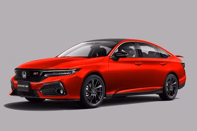 Bản xem trước Honda Civic Si 2022. Ảnh: KDesign AG