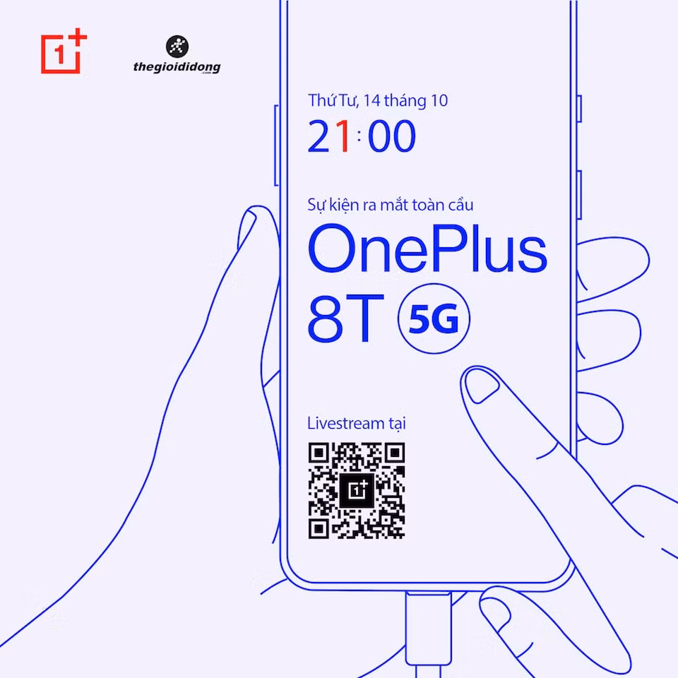 OnePlus xác nhận rằng sẽ ra mắt mẫu 8T tại thị trường Việt Nam vào ngày 14 tháng 10 tới đây. Ảnh: thegioididong
