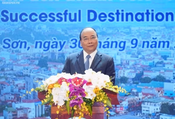 Thủ tướng Nguyễn Xuân Phúc phát biểu tại Hội nghị. Ảnh: VGP