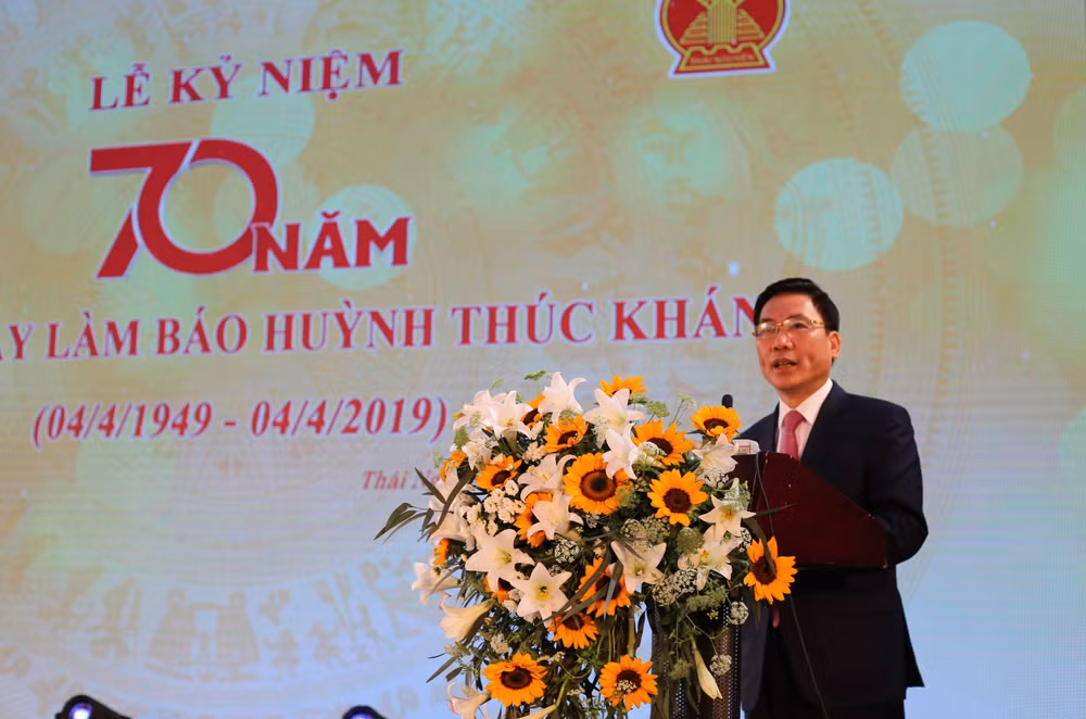 Thái Ngyên là cái nôi của báo chí nước nhà. Hiện đã có 5 di tích quốc gia trên địa bàn tỉnh Thái Nguyên là nơi thành lập các cơ quan báo chí, gồm: Hội Nhà báo Việt Nam, Báo Nhân Dân, Báo Quân đội nhân dân, Báo Văn nghệ cứu quốc và Trường dạy làm báo Huỳnh Thúc Kháng. Ông Vũ Hồng Bắc- Chủ tịch tỉnh Thái Nguyên bày tỏ niềm vui của tỉnh đối với sự kiện ngày hôm nay.