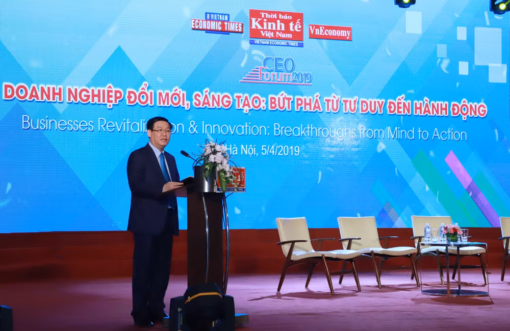 Phó Thủ tướng Vương Đình Huệ phát biểu tại Diễn đàn. Ảnh: VGP