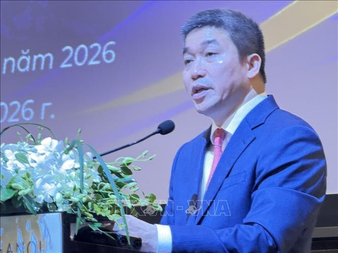 Ông Phan Anh Sơn, Chủ tịch Liên hiệp các tổ chức hữu nghị Việt Nam phát biểu khai mạc - Ảnh: TTXVN 2.jpg