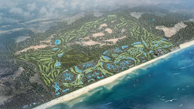 Quảng Bình đang là điểm đến thu hút nhiều nhà đầu tư (Ảnh dự án FLC Quang Binh Beach & Golf Resort)