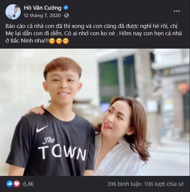 Thông báo đi diễn ở Bắc Ninh sau kỳ thi của Hồ Văn Cường.