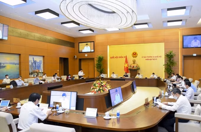 Quang cảnh phiên họp thứ 57 của Ủy ban Thường vụ Quốc hội.