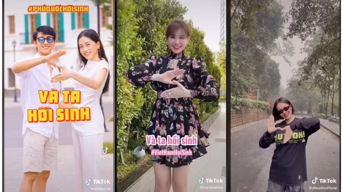 Các nghệ sĩ tham gia nhảy Vũ điệu hồi sinh.