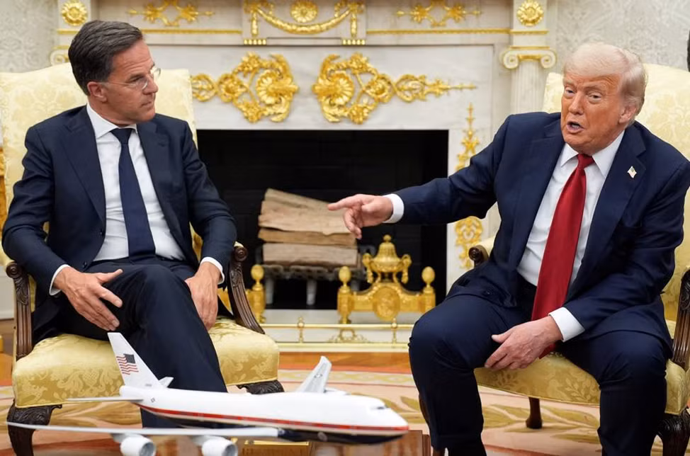 Tổng thống Mỹ Donald Trump và Tổng Thư ký NATO Mark Rutte tiến hành hội đàm tại Washington. Ảnh: RIA Novosti