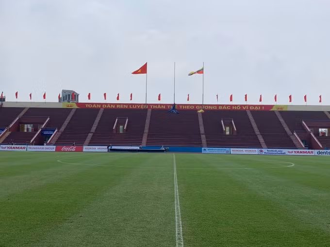 SVĐ Việt Trì đã sẵn sàng cho trận đấu giữa ĐT U23 Việt Nam và ĐT U23 Myanmar. Ảnh: Hoàng Dương