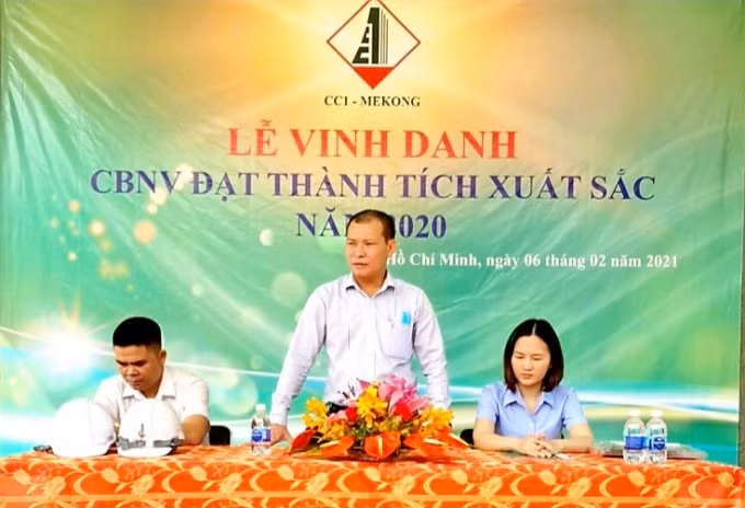 Theo ông Trần Quốc Lập – Phó Tổng Giám đốc CC1 MEKONG: trong năm 2020, CC1 MEKONG đã hoàn thành xuất sắc 100% nhiệm vụ, mục tiêu đề ra. Ảnh – TL