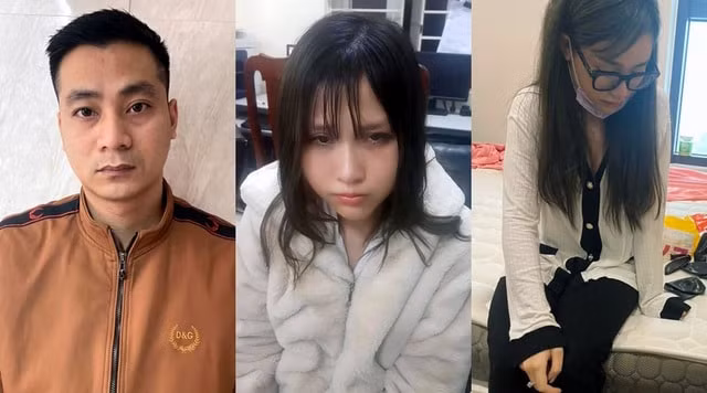 Ba trong số các đối tượng bị tạm giữ. Ảnh: dantri.com.vn