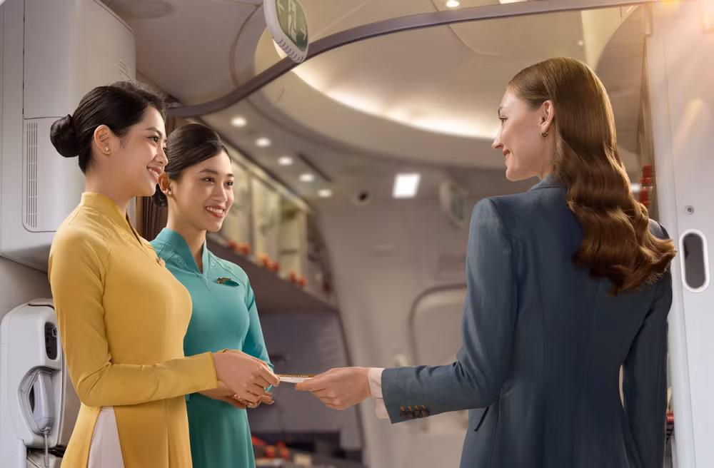 Vietnam Airlines chú trọng phát triển nguồn nhân lực chất lượng cao với kỹ năng số, ngoại ngữ và tác phong dịch vụ chuyên nghiệp.