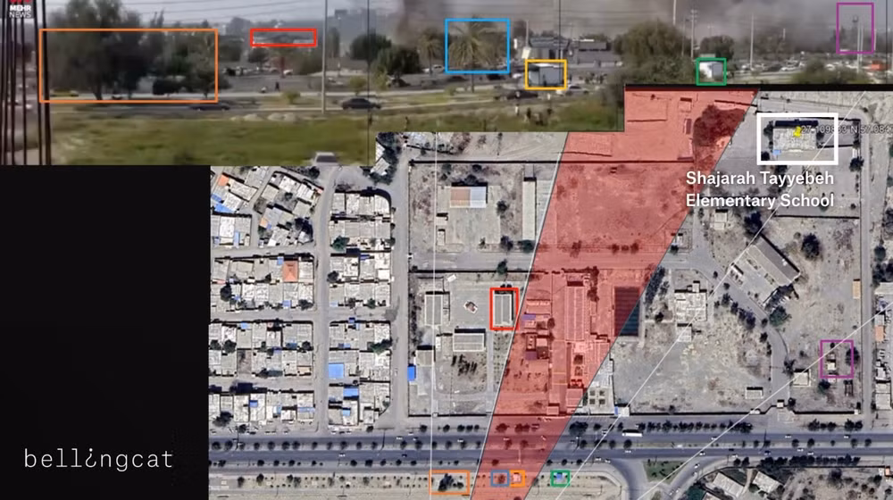 Hình ảnh đồ hoạ ước tính phạm vi ảnh hưởng của vụ nổ. Ảnh: Bellingcat 