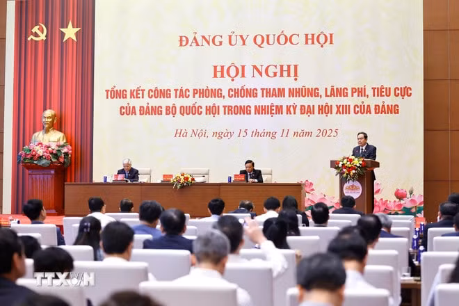 Chủ tịch Quốc hội Trần Thanh Mẫn phát biểu. Ảnh: Doãn Tấn/TTXVN