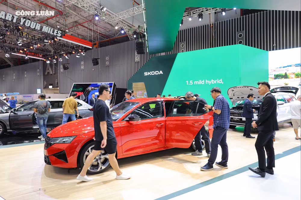 Mẫu xe Skoda Octavia 2024 từng được trưng bày tại triển lãm Vietnam Motor Show.