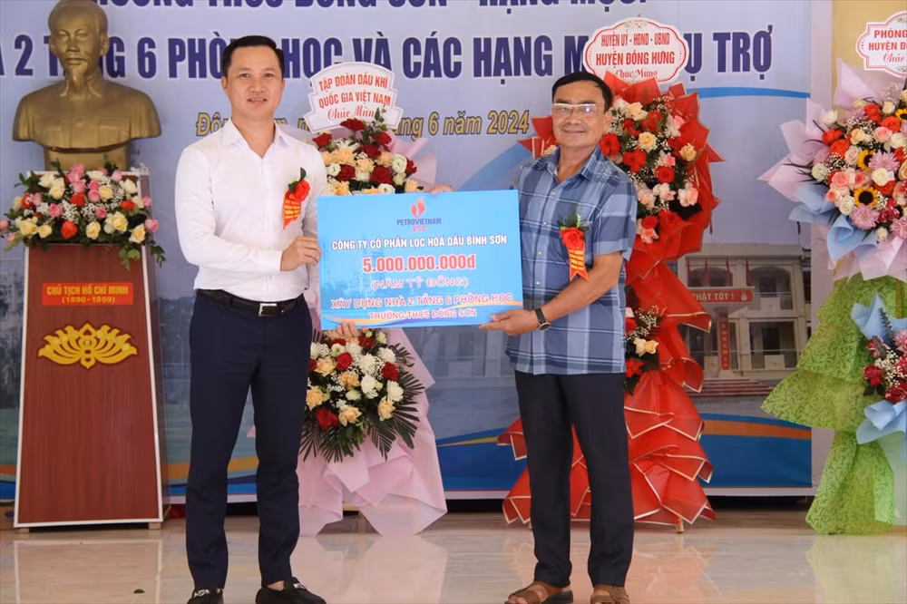 petrovietnam va bsr khanh thanh nha 2 tang 6 phong hoc truong thcs dong son thai binh hinh 2