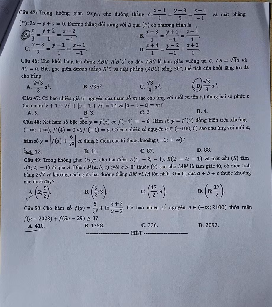 de thi tot nghiep thpt 2024 mon toan ma de 118 hinh 5