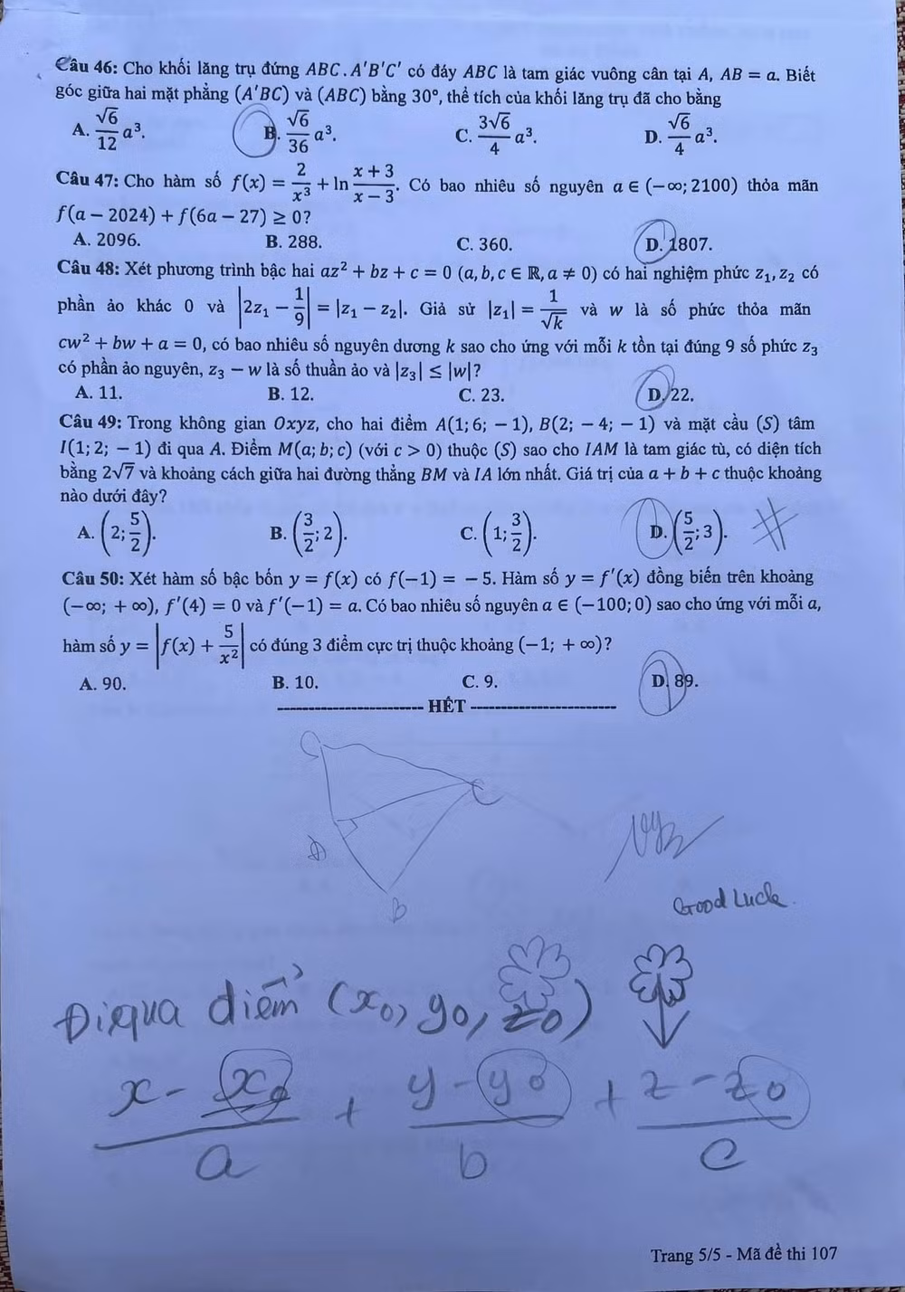 de thi tot nghiep thpt 2024 mon toan ma de 107 hinh 5