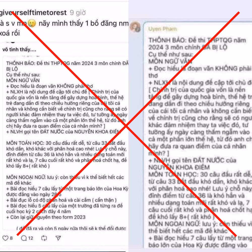 de nghi bo cong an vao cuoc vu tung tin lo de thi tot nghiep thpt nam 2024 hinh 1