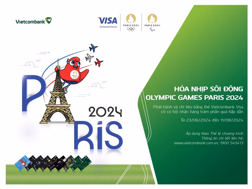 hoa nhip olympic paris 2024 cung vietcombank thong qua chuoi hoat dong danh cho khach hang hinh 1