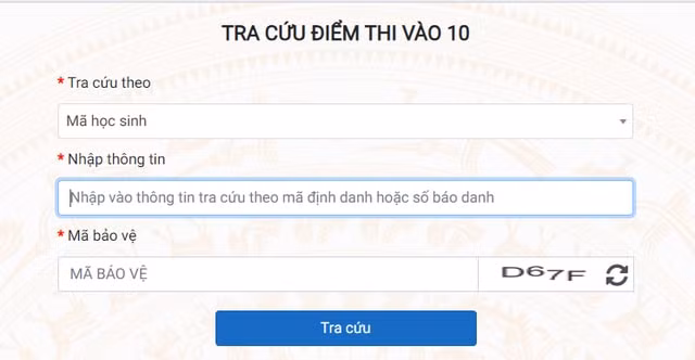 huong dan cach tra cuu diem thi vao 10 o ha noi hinh 1