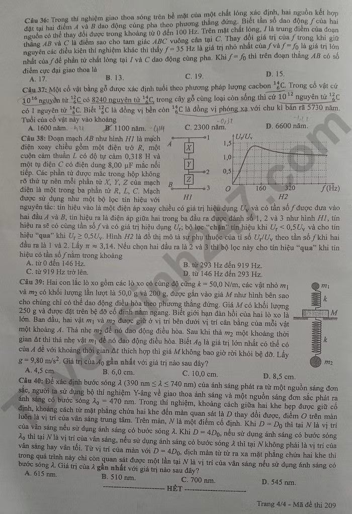 de thi tot nghiep thpt 2024 mon vat ly ma de 209 hinh 4